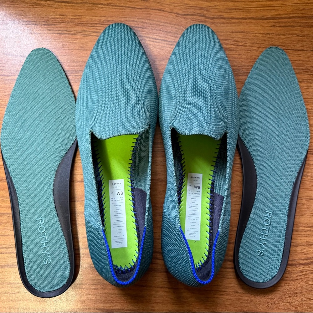 Rothy's Almond Loafer in Blue Sage - Picture 4 of 4